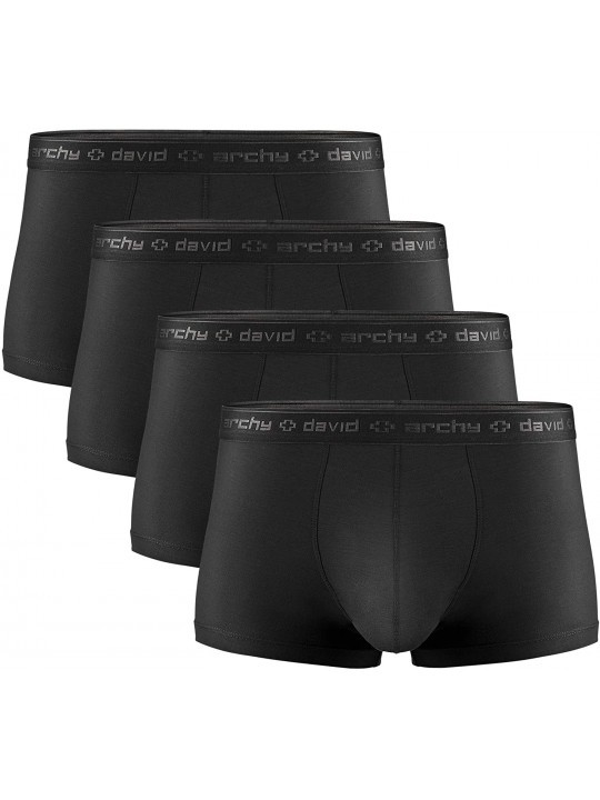 Men's Dual Pouch Underwear Micro Modal Trunks Separate Pouches with Fly ...