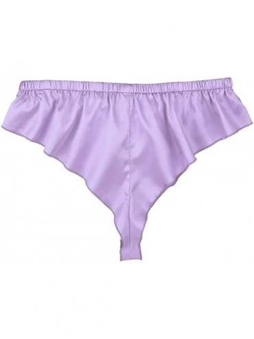 Briefs Men's Silky Satin Sissy Pouch Lingerie Knickers Underwear Crossdressing Panties - Purple - C618Q09KO8Y $12.44