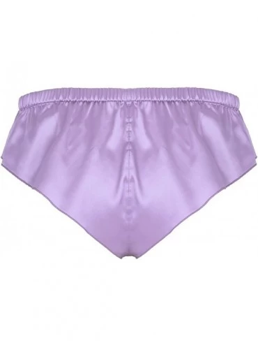 Briefs Men's Silky Satin Sissy Pouch Lingerie Knickers Underwear Crossdressing Panties - Purple - C618Q09KO8Y $12.44