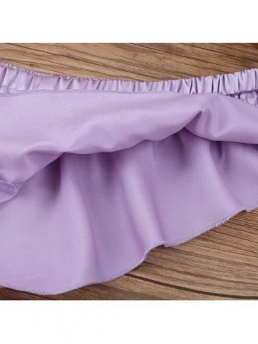 Briefs Men's Silky Satin Sissy Pouch Lingerie Knickers Underwear Crossdressing Panties - Purple - C618Q09KO8Y $12.44