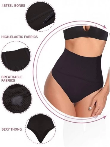 Shapewear Butt Lifter Sexy Thong - Womens Shapewear Tummy Control Panties Waist Cincher Underwear Trainer Girdle Faja - Black...