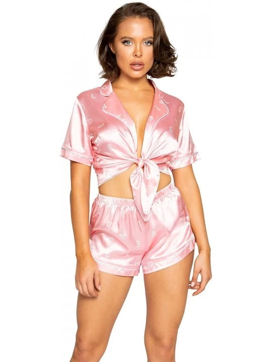 Sets Women's Small - Pink/White - CR18ZQ642Q5 $21.58