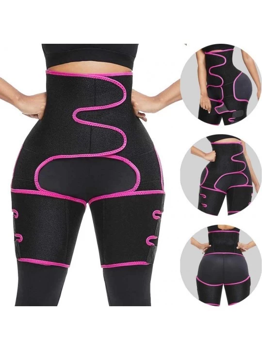 Shapewear Women Slim Thigh Leg Shapers Slender Slimming Belt Thigh Slimmer Wrap - Hot Pink - C6190WRQ2HA $20.23