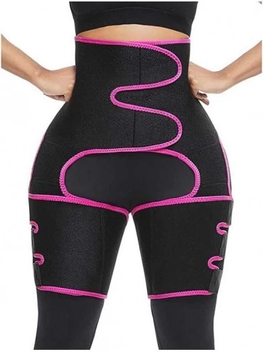 Shapewear Women Slim Thigh Leg Shapers Slender Slimming Belt Thigh Slimmer Wrap - Hot Pink - C6190WRQ2HA $20.23