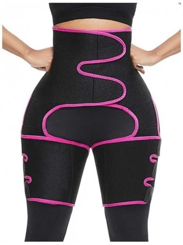 Shapewear Women Slim Thigh Leg Shapers Slender Slimming Belt Thigh Slimmer Wrap - Hot Pink - C6190WRQ2HA $20.23