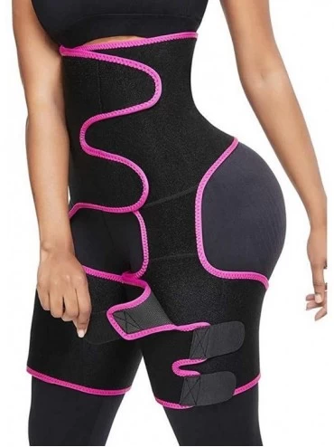 Shapewear Women Slim Thigh Leg Shapers Slender Slimming Belt Thigh Slimmer Wrap - Hot Pink - C6190WRQ2HA $20.23