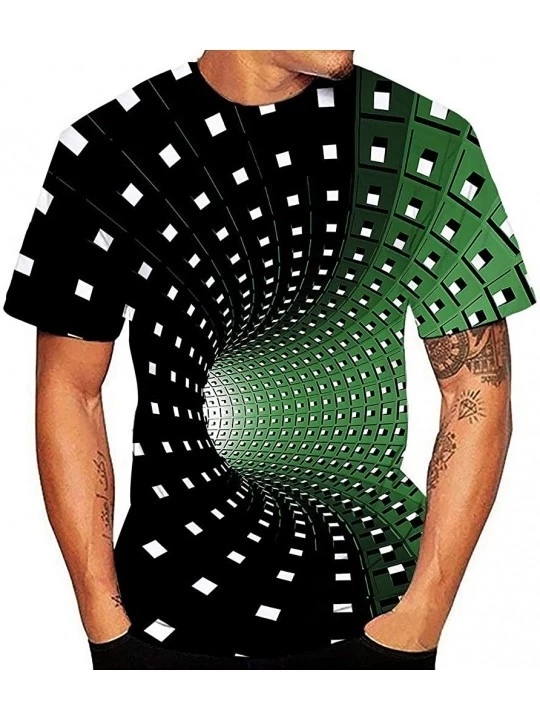 Trunks Unisex Cool Graphic T-Shirts Funny 3D Printed Tee Shirt Summer Casual Short Sleeve Tops - Green - CU193TZS3KX $20.70