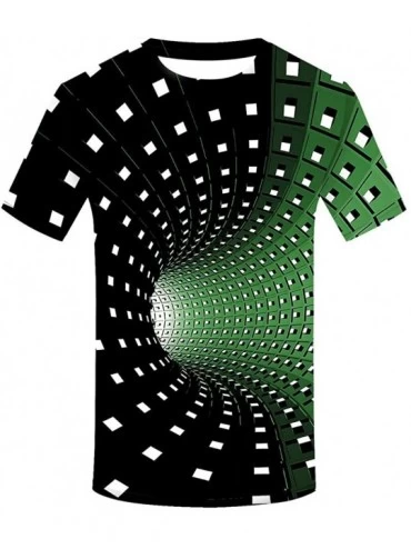 Trunks Unisex Cool Graphic T-Shirts Funny 3D Printed Tee Shirt Summer Casual Short Sleeve Tops - Green - CU193TZS3KX $20.70