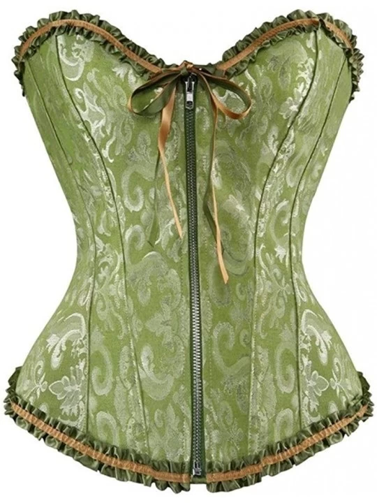 Bustiers & Corsets Corset Ladies' Sexy Bodice Lingerie Comfortable and Soft Tight-Fitting Tight-Fitting Belt a (Green2 Size 6...