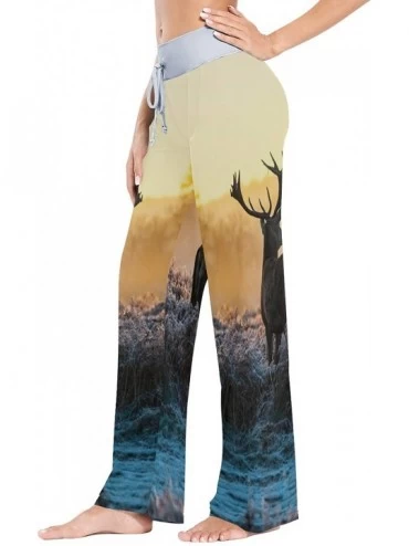 Bottoms Forest Deer (2) Women's Pajama Pants Loose Drawstring Lounge Pants Sleepwear - CP19C4ZC3O8 $34.95