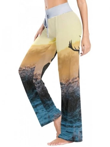 Bottoms Forest Deer (2) Women's Pajama Pants Loose Drawstring Lounge Pants Sleepwear - CP19C4ZC3O8 $34.95