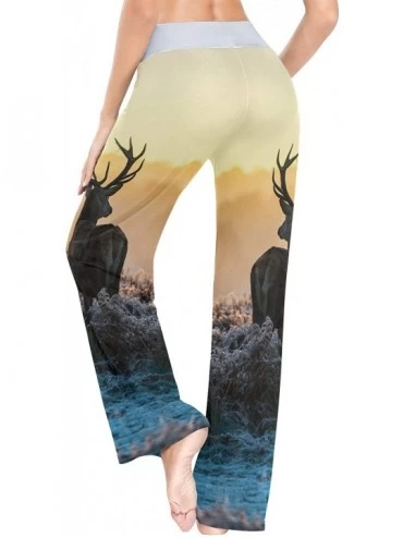 Bottoms Forest Deer (2) Women's Pajama Pants Loose Drawstring Lounge Pants Sleepwear - CP19C4ZC3O8 $34.95