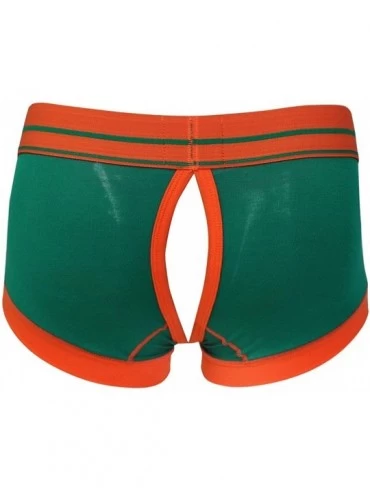 Boxer Briefs Mens Buckled Pouch Boxer Briefs Underwear Trunks Underpants Shorts - Green - C818CQZUT7Z $19.70