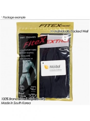 Boxer Briefs Mens 3 Pack Micro Modal Sports Stretch Performance Boxer Briefs - Set E (Blue X 3) - C011ACTI5X9 $23.04