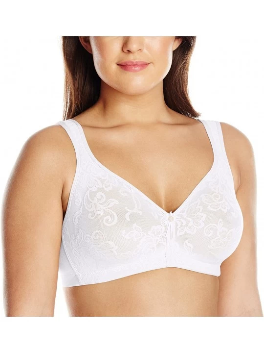 Bras Women's Plus-Size Versailles Soft-Cup Bra - White - C4111K0YJSZ $25.24