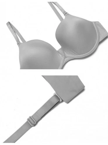 Bras Bras for Women Underwire Push up T-Shirt Bra Perfectly Fit Padded Bras 32A-38DD - Grey - CP1288B3J1B $18.67