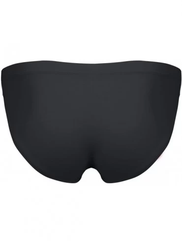 Bikinis Men's Silky Ice Silk Ultra-Thin Bikini Swim Briefs Underwear Swimwear - Black - C2180EKNX38 $13.31