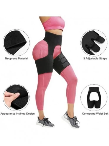 Shapewear Thigh Slimmer Waist Trainer High Waist Shaper Butt Lifting Neoprene Thigh Shaper Trainer Sciatica Wrap - Orange - C...