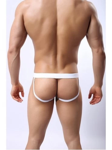 Briefs Men's Athlelic Supporter Performance Jockstrap Sexy Gay Underwear Briefs - White - CG1987MKEWN $9.45