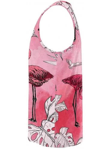 Undershirts Men's Muscle Gym Workout Training Sleeveless Tank Top Watercolor Crabs - Multi3 - CA19CQ4QHWX $25.92