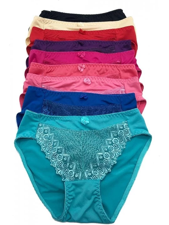 Panties 12 pieces Women Adult Hi-Cut Bikini Underwear Tanga Panty S to XL - 206-11-5-12pcs - CB194R765TN $19.15