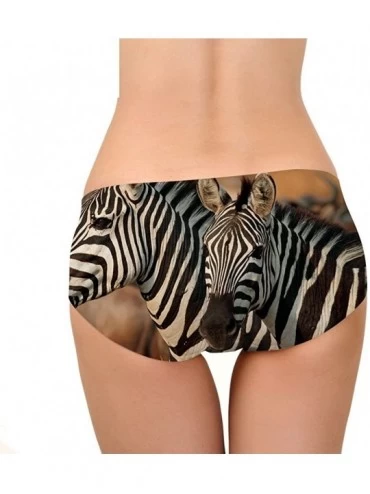 Panties 3D Animal Print Underwear Sexy Panties for Ladies - Zebra2 - CF18C58TH20 $10.75
