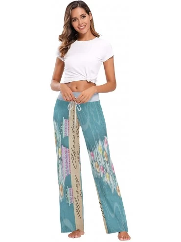 Bottoms Womens Pajama Lounge Pants Merry Christmas Tree Wide Leg Casual Palazzo Pj Sleep Pants Laides - 3d Print 1 - CT19CQ8K...