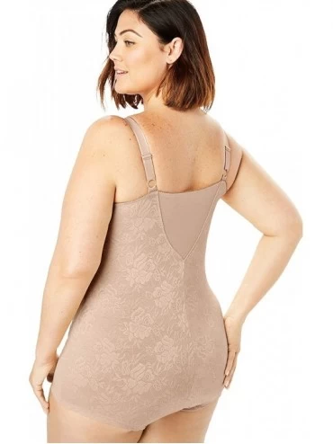 Shapewear Women's Plus Size Smooth Lace Body Briefer Body Shaper - Nude (0107) - C518U4HZY04 $26.67