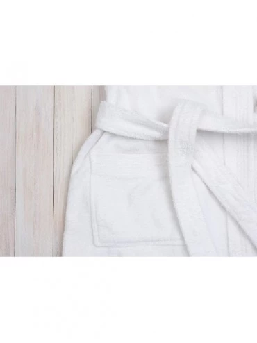 Robes Classic Bath Robe- Premium Spa Robe- one size fits all- White - CW195WN66C0 $25.44