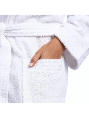 Robes Classic Bath Robe- Premium Spa Robe- one size fits all- White - CW195WN66C0 $25.44