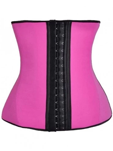 Bustiers & Corsets Women Waist Trainer 3-Breasted Tummy Control Belt Weight Loss Body Shaper Corsets - Rose Red - C619CS6462C...