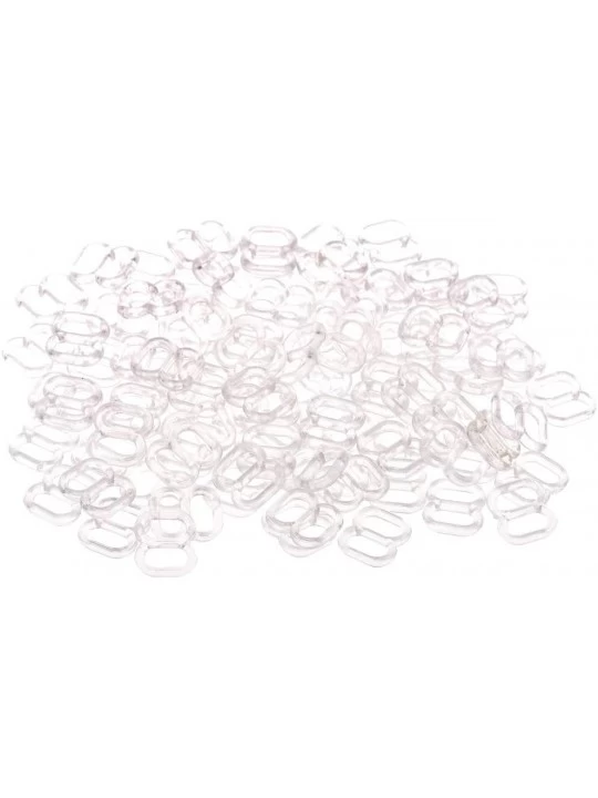 Accessories 100Pcs 6mm Metal Bra Strap Adjuster Slider Hook Bikini Lingerie Buckle Clips - Clear - Clear - C618ZMONTOK $10.16