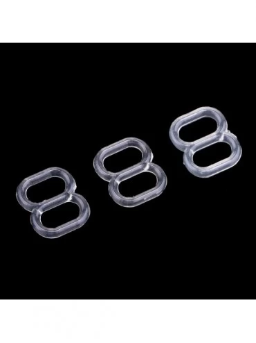 Accessories 100Pcs 6mm Metal Bra Strap Adjuster Slider Hook Bikini Lingerie Buckle Clips - Clear - Clear - C618ZMONTOK $10.16