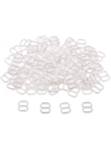 Accessories 100Pcs 6mm Metal Bra Strap Adjuster Slider Hook Bikini Lingerie Buckle Clips - Clear - Clear - C618ZMONTOK $10.16