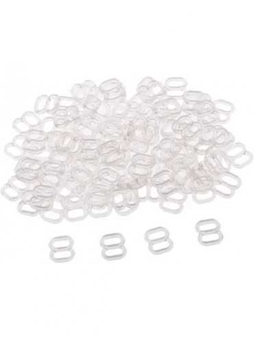 Accessories 100Pcs 6mm Metal Bra Strap Adjuster Slider Hook Bikini Lingerie Buckle Clips - Clear - Clear - C618ZMONTOK $10.16