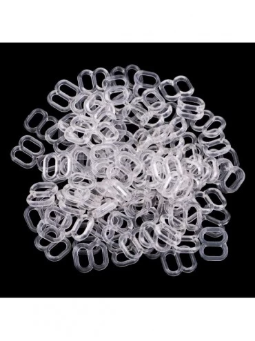 Accessories 100Pcs 6mm Metal Bra Strap Adjuster Slider Hook Bikini Lingerie Buckle Clips - Clear - Clear - C618ZMONTOK $10.16