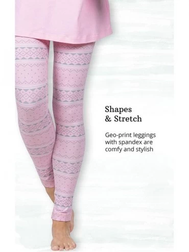 Sets Pajamas for Women - PJs Women- Long Sleeve Top & Leggings - Pink Fair Isle - C518IOD8EW5 $33.44