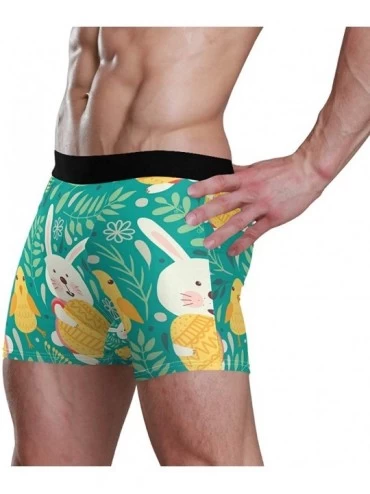 Boxer Briefs Men's No Ride-up Boxer Briefs Comfortable Breathable 1 Pack Underwear - Bunny - CZ18TYG5WD2 $16.98