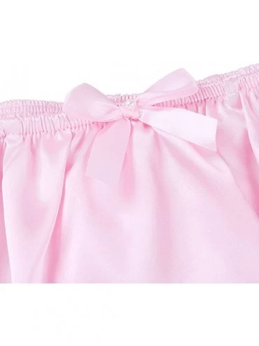 Men's Sissy Skirted Lingerie Ruffled Satin G-String Thongs Underwear ...