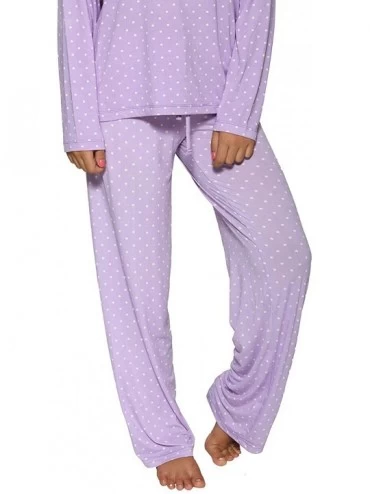 Sets 2 Pack Women's Pajama Set Super-Soft Short & Long Sleeve Top with Pants - Long Sleeve Set E - CB18RAEI9DK $30.80