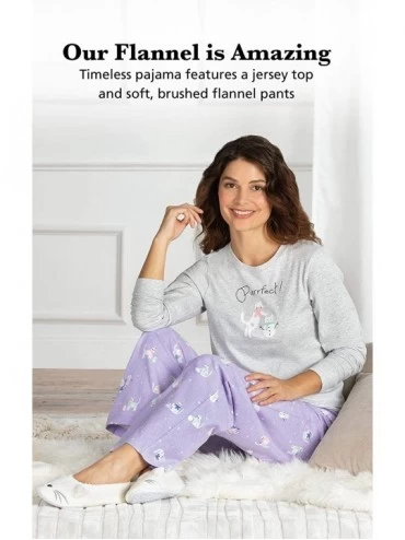 Sets Women Flannel Pajama Set - Pajamas for Women - Purple - CE18QGYEES2 $53.32
