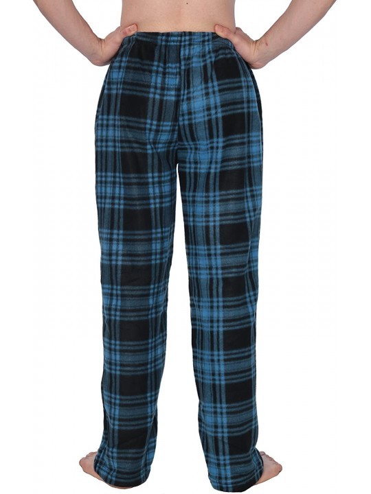 Men's PJ Pajama Fleece Lounge Plaid Bottoms Pants Microfleece (Single ...