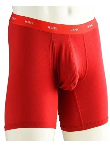 Boxer Briefs Men's 3D-Crotch Outlast Stretch Tenjiku Boxer Briefs - Red - CM12FDLY1MF $27.41