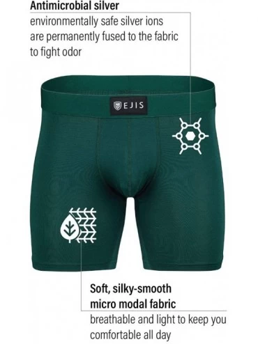 Boxer Briefs Sweat Defense Boxer Brief | Comfort Pouch | Sweat Proof Micro Modal - Green - CQ1930I2D9O $28.81