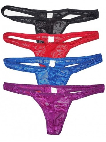 Men Jocks U Convex Underwear PU Leather Sexy Pouch Thongs and G Strings ...