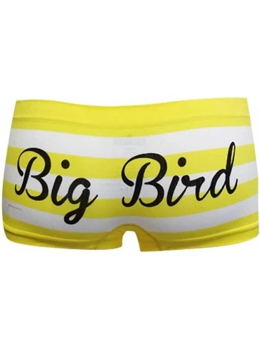 Panties Women's Big Bird Yellow Seamless Boy Short - CW11NCLJR4L $13.55