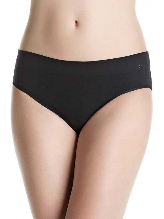 Panties Women's Seamless Litewear Solid Bikini - Poplin Stripe/Black/White Dark - C2183M7CTRK $8.33