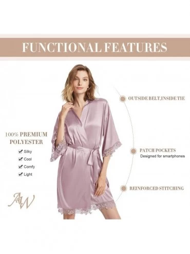 Robes Silky Brides Bridesmaids Robes Lightweight Kimono Sleepwear Bathrobes for Wedding Party - Mauve Mist (Mother of the Gro...