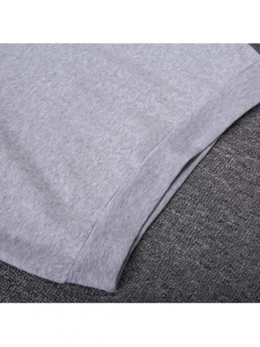 Trunks Men's Lightweight Jacket Musical Note Print Hoodie Casual Sweatshirt Slim Fit Solid Color Long Sleeve Tops - Gray - C2...