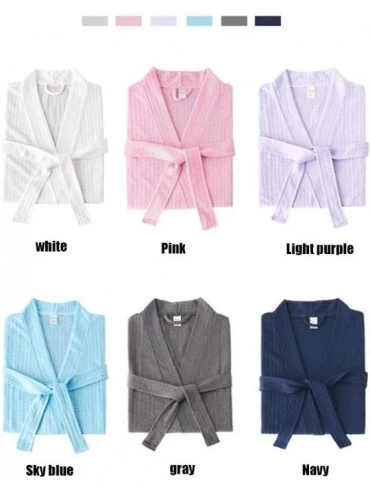 Robes Men's and Women's Home Service Couples Robes Spring Summer Autumn Dual-Use Waffle Bathrobes Thin Breathable Soft Sauna ...